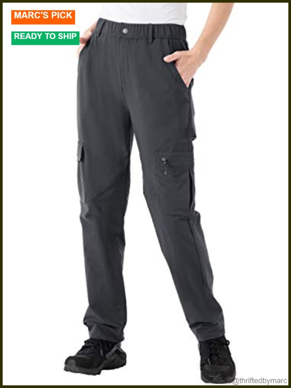 Women's Hiking Cargo Pants Quick Dry UPF 50+ Water-Resistant Zipper Pockets